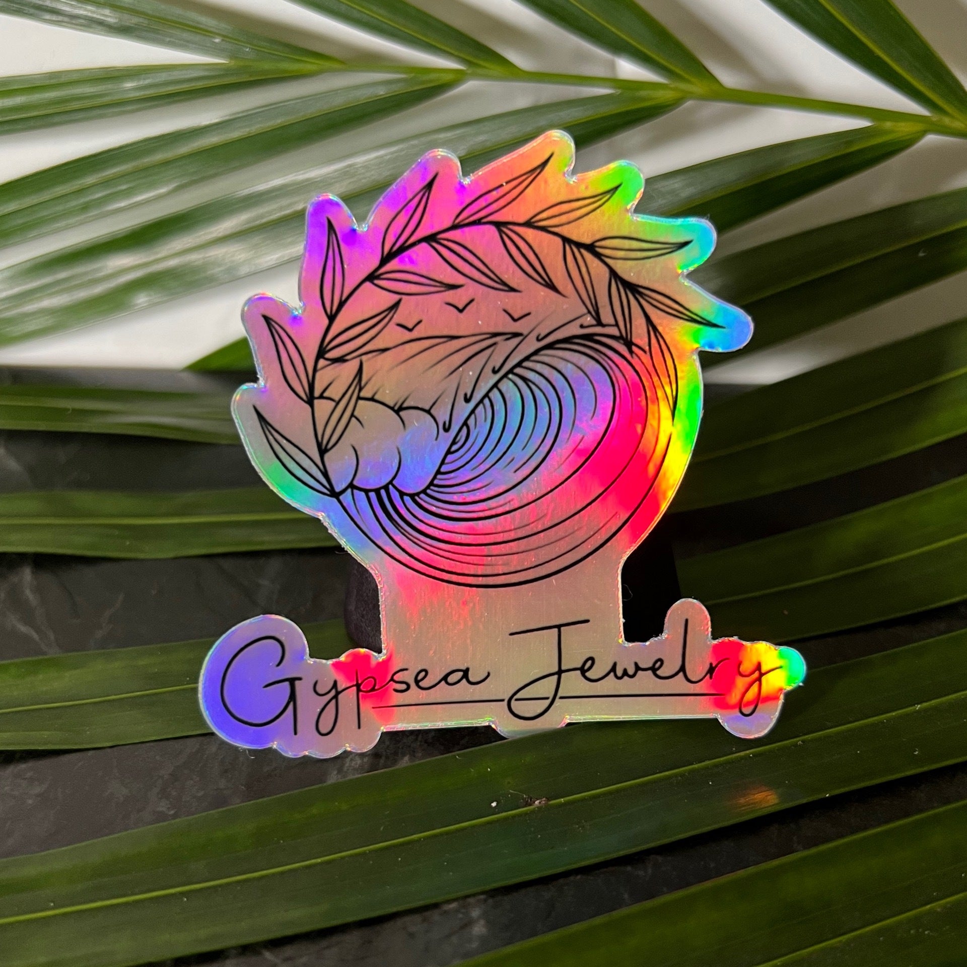 Holographic Sticker Logo and Name